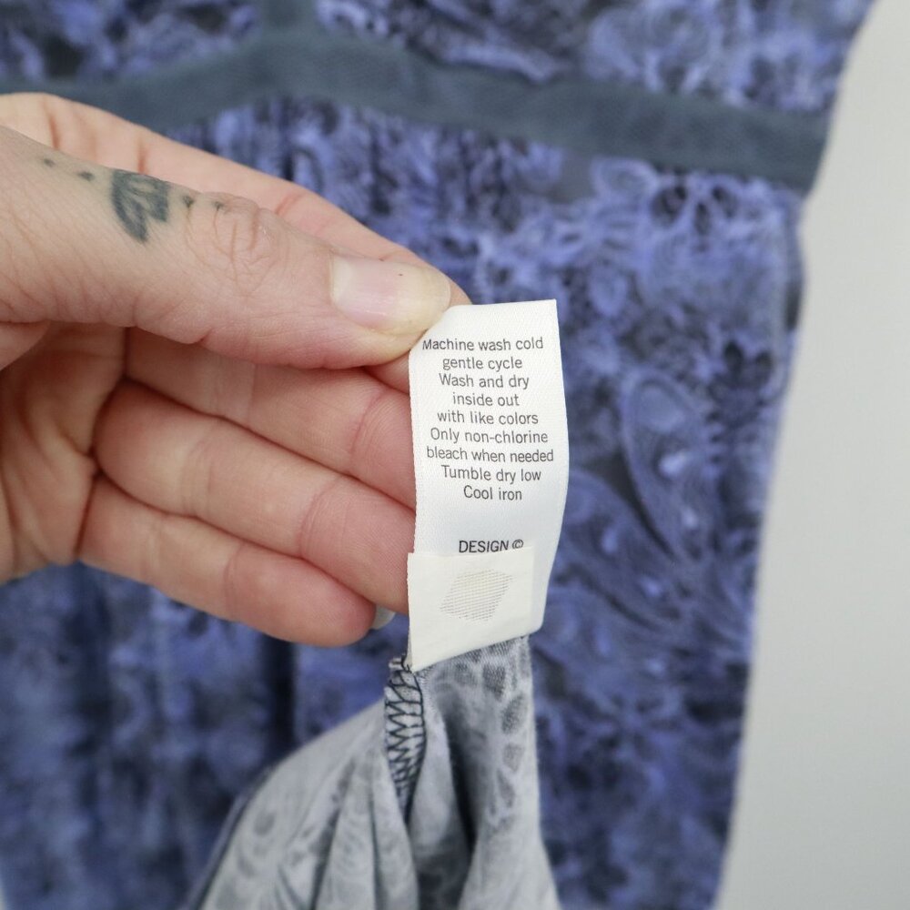 Athleta Paisley Dress Womens S Purple Boho Feminine Active Casual Beach Hippie - Picture 9 of 16